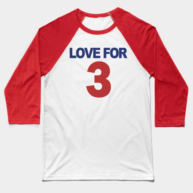 LOVE FOR 3 Baseball T-Shirt by Etopix